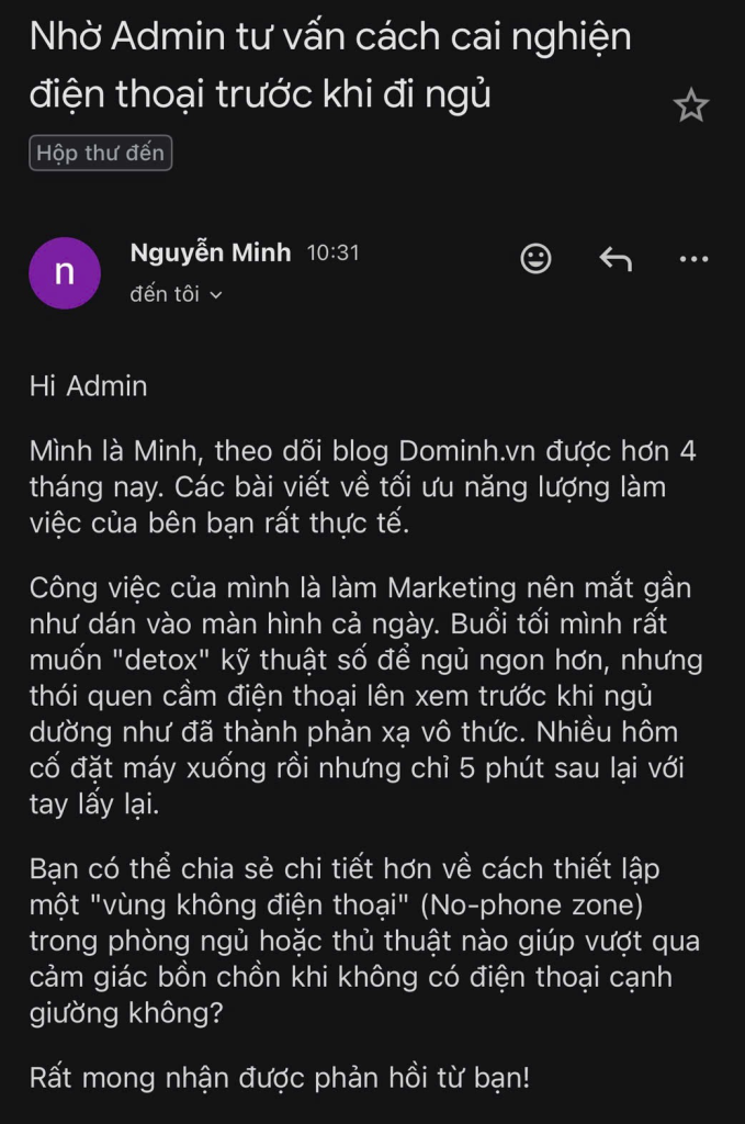 Cai nghiện điện thoại trước khi ngủ